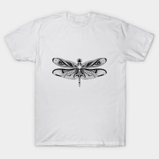 Zentangle Dragonfly outlines T-Shirt